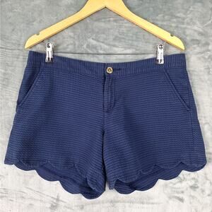 Lilly Pulitzer Shorts 10 Buttercup Short Scalloped Preppy Navy Nautical Sailor